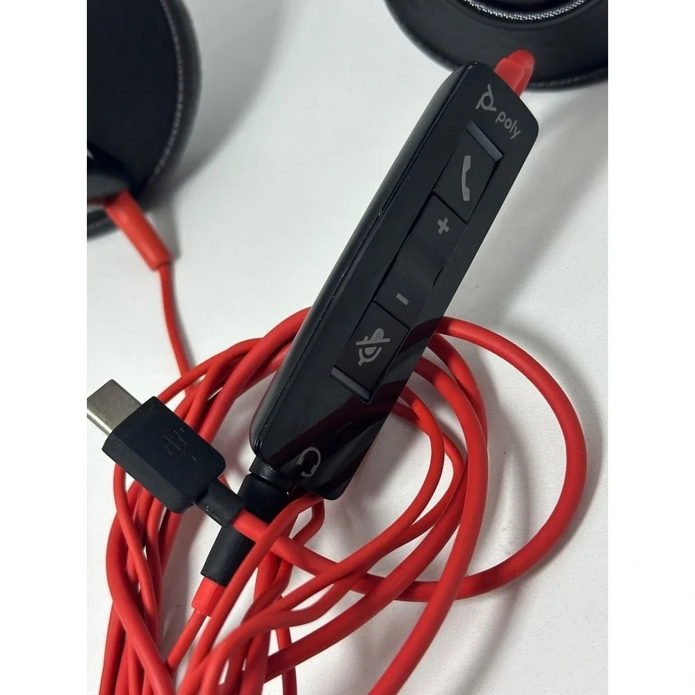 Poly Blackwire 5220 Wired Headset USB-C On-Ear Stereo Headphone with Boom Mic